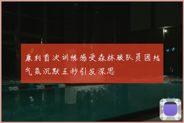 康利首次训练感受森林狼队员团结气氛沉默五秒引发深思