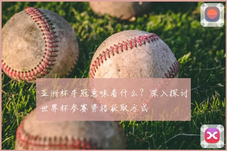亚洲杯夺冠意味着什么?深入探讨世界杯参赛资格获取方式